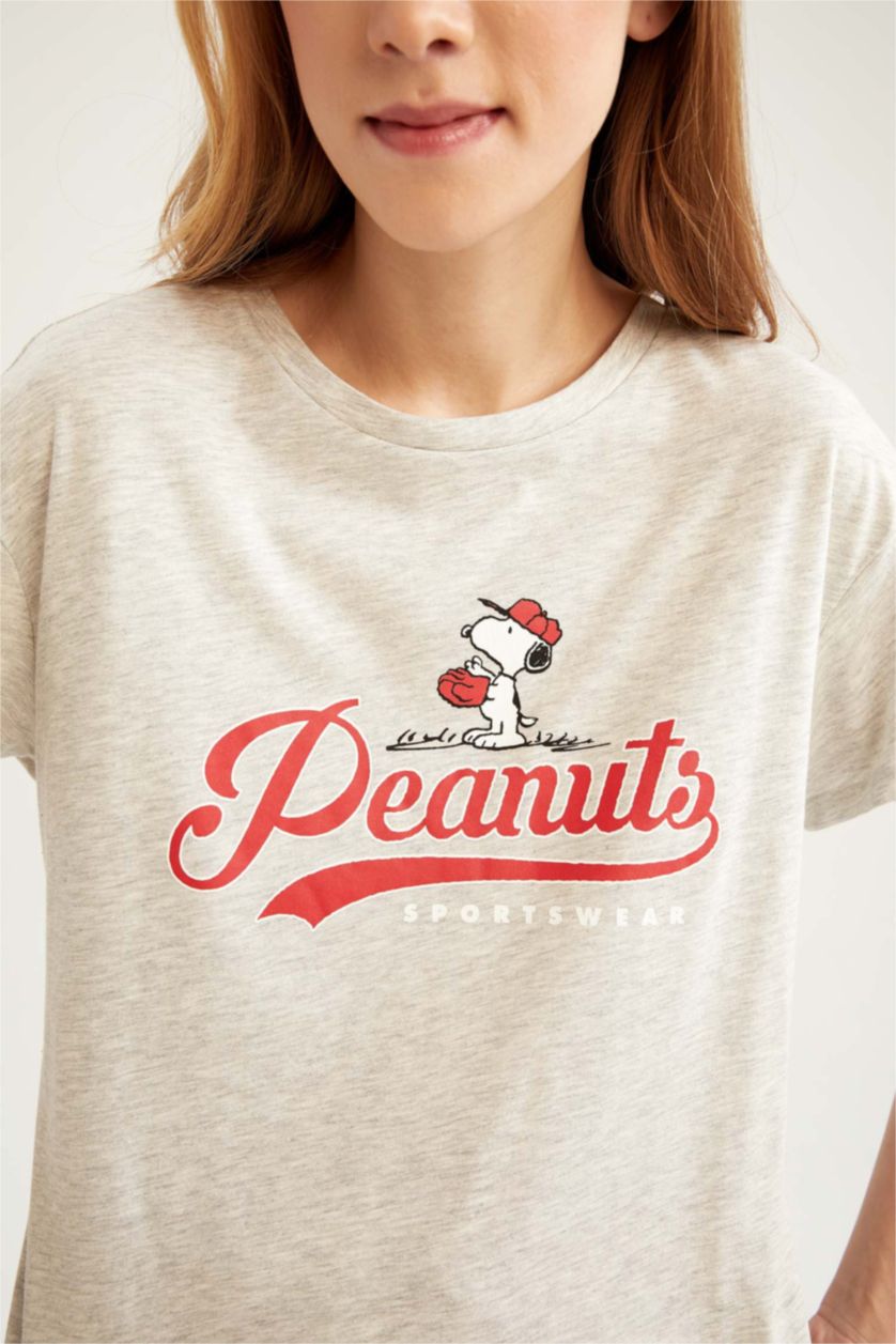 FEMME Rouge Ensemble En Tricot Coton Snoopy 2