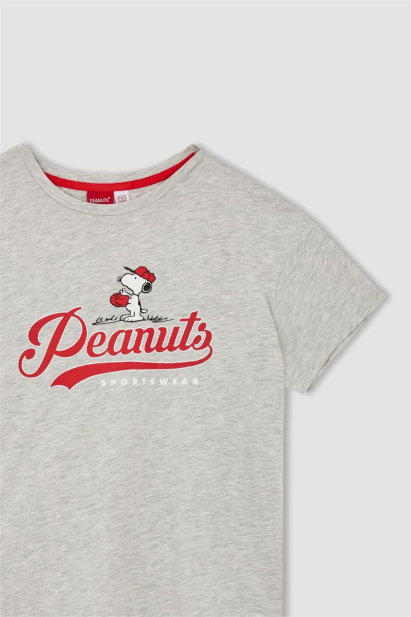 FEMME Rouge Ensemble En Tricot Coton Snoopy 2