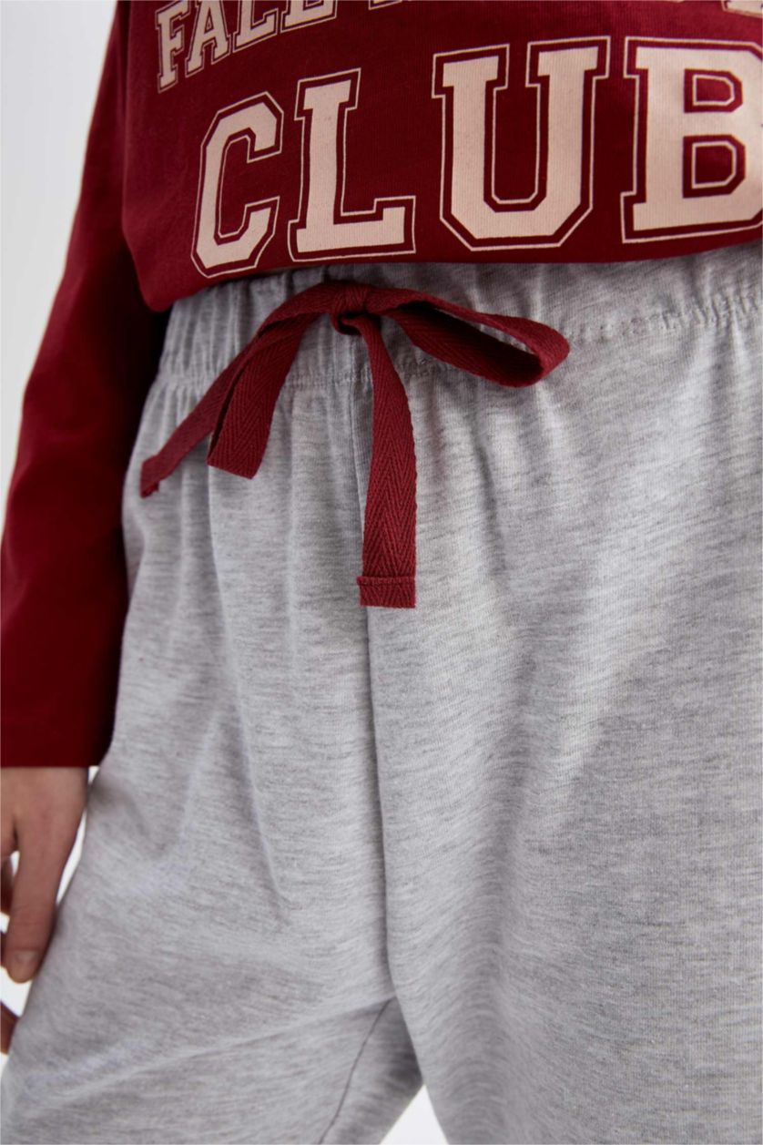 WOMAN Grey Melange Cotton 2 piece Set