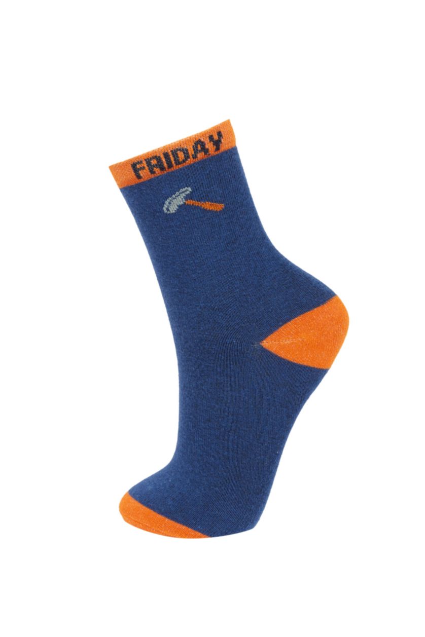 Мальчики и подростки Разноцветный Длинные носки из хлопка для мальчиков, 5 пар