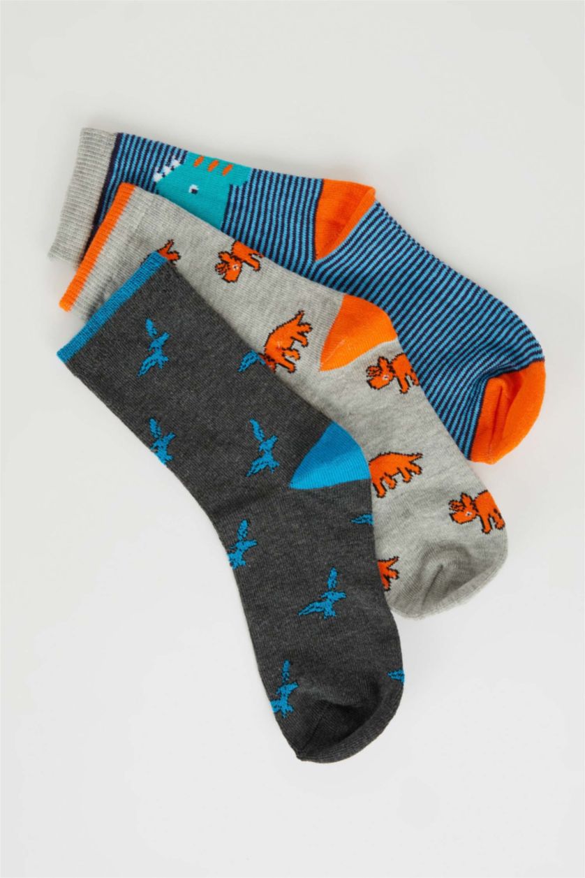 Мальчики и подростки Разноцветный Носки из хлопка для мальчиков, 3 пары