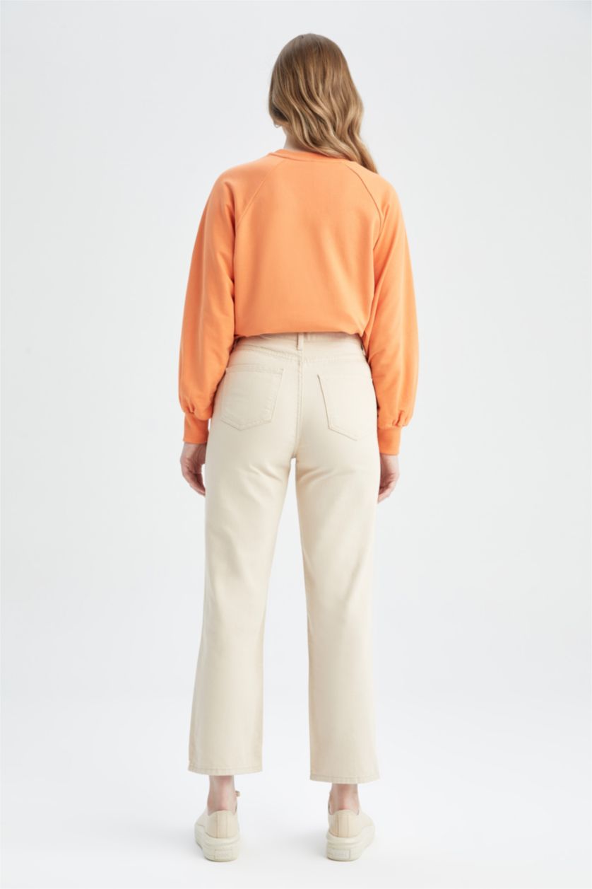 WOMAN Sand Straight Fit Trousers