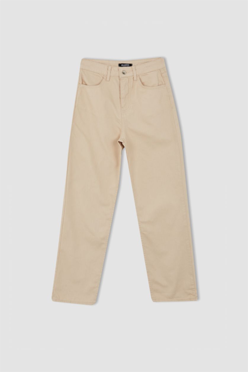 WOMAN Sand Straight Fit Trousers