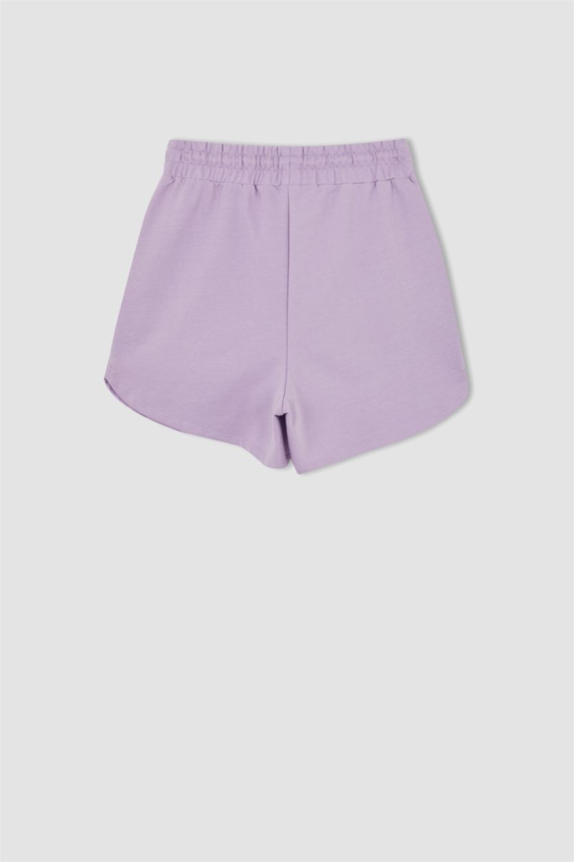FEMME Violet Clair Short Imprimé