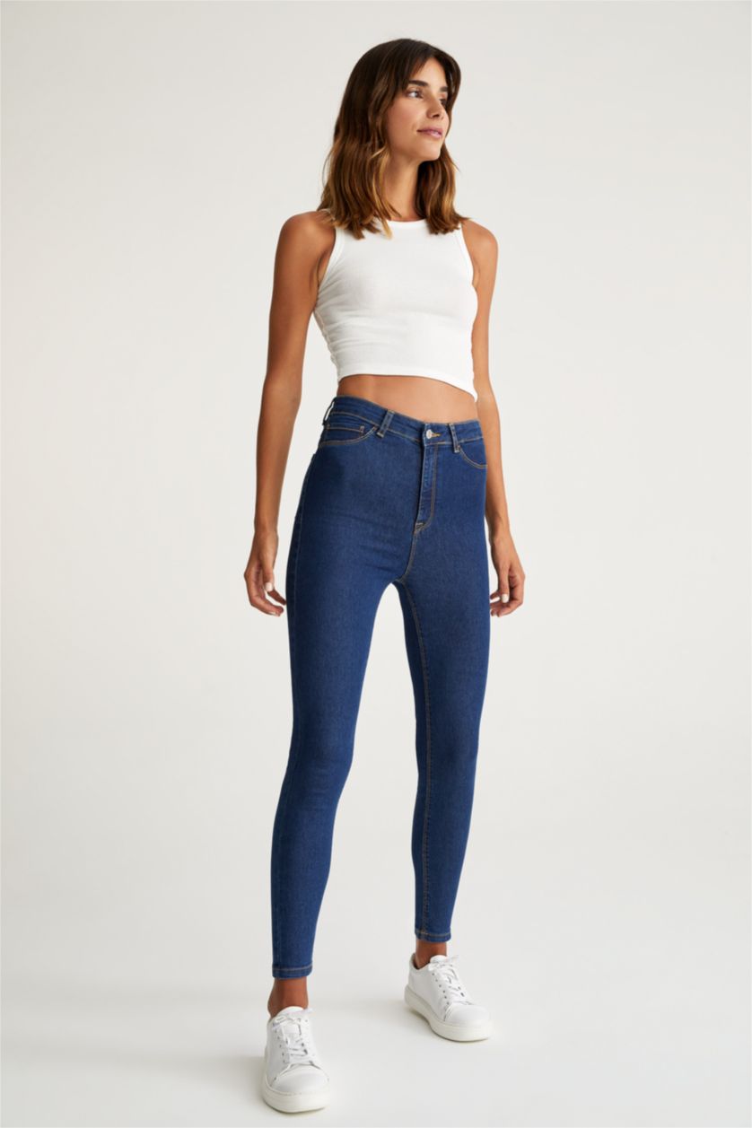 Woman Blue Denim Trousers