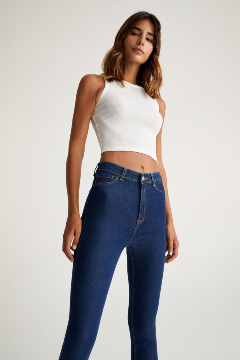 Woman Blue Denim Trousers