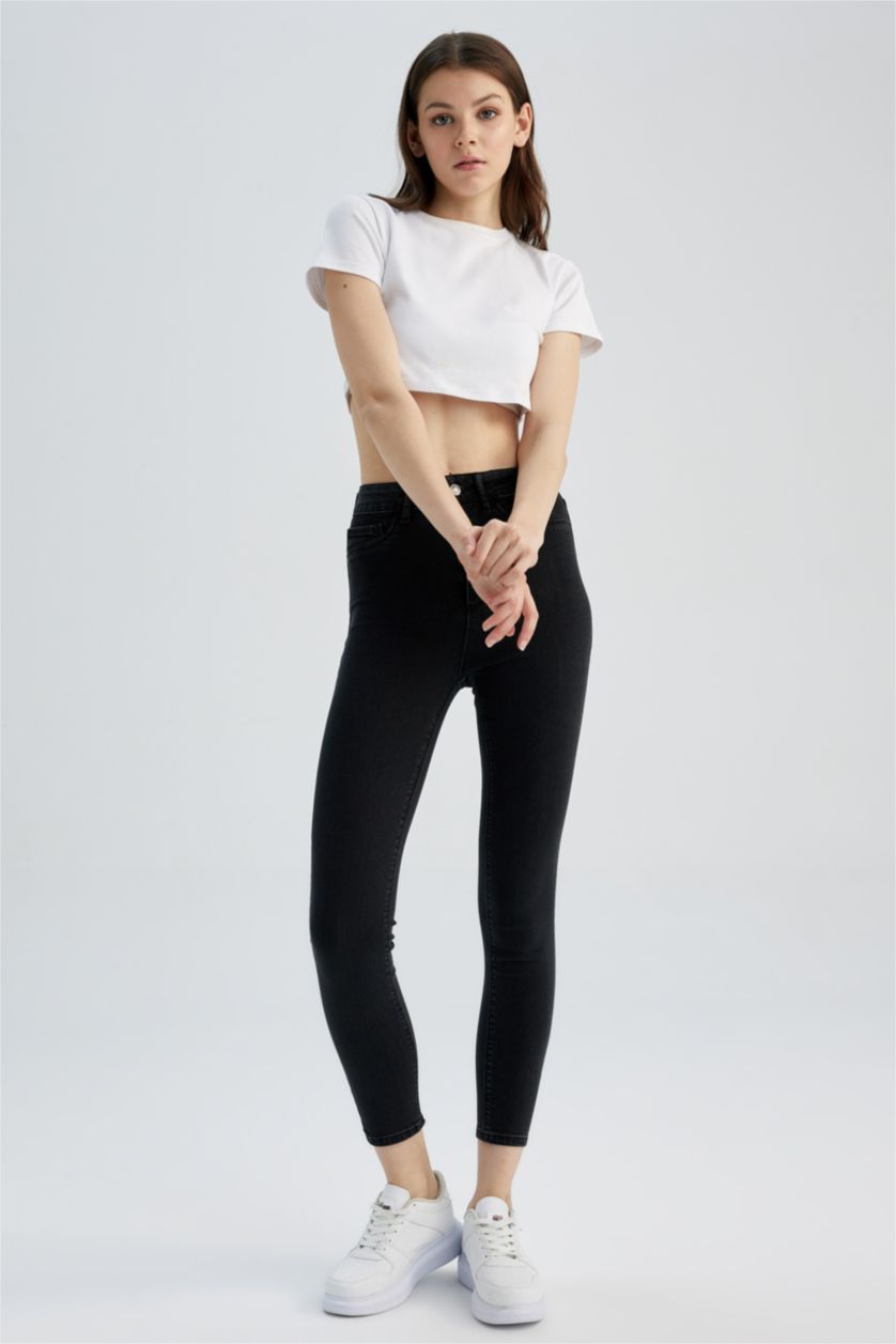 WOMAN Anthracite Super Skinny Fit High Waist Jeans