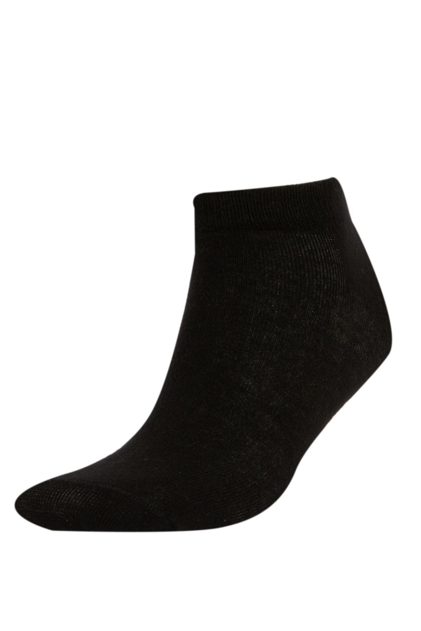 Erkek Siyah Erkek 5'li Pamuklu Patik Çorap