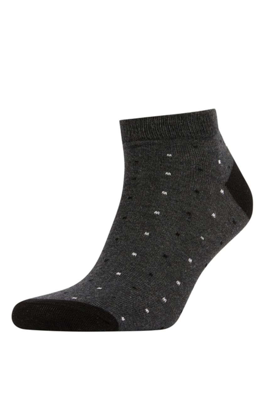 Erkek Siyah Erkek 5'li Pamuklu Patik Çorap
