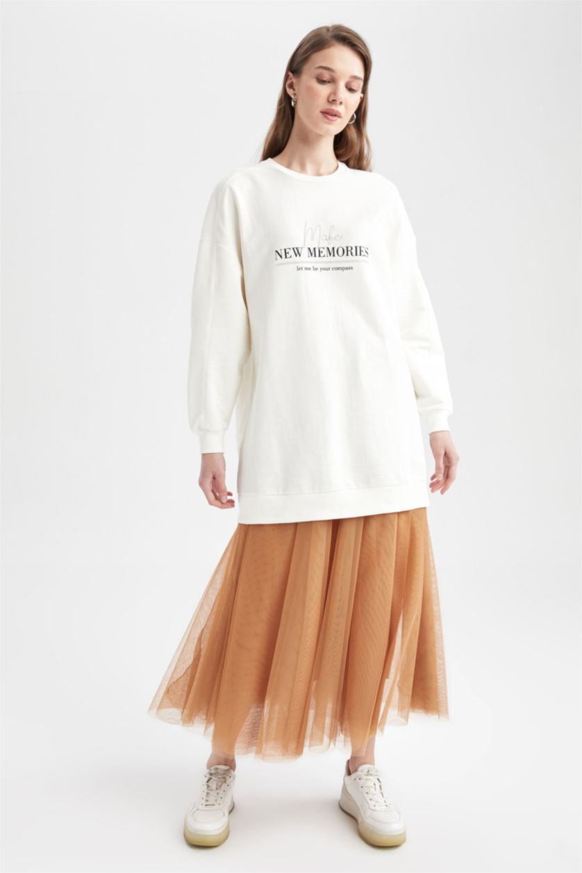 FEMME Beige Jupe En Tricot