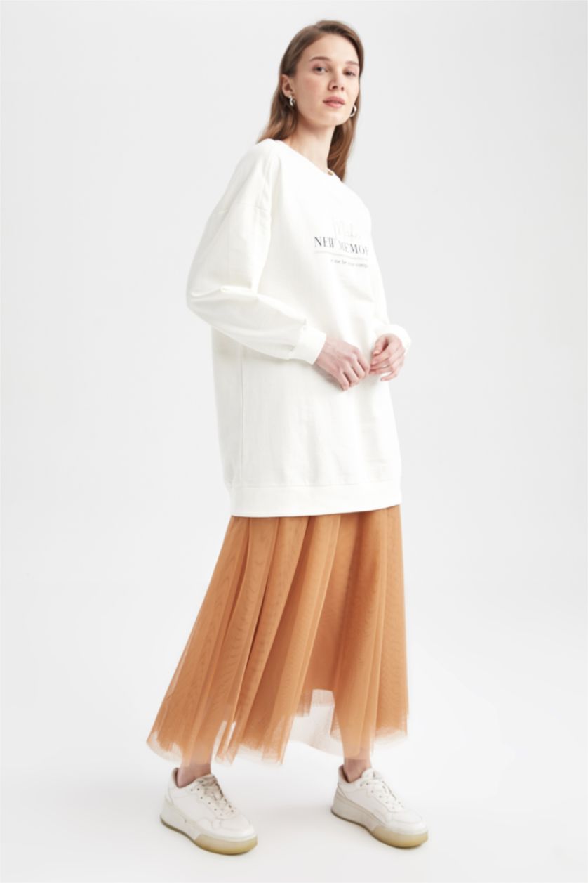 FEMME Beige Jupe En Tricot