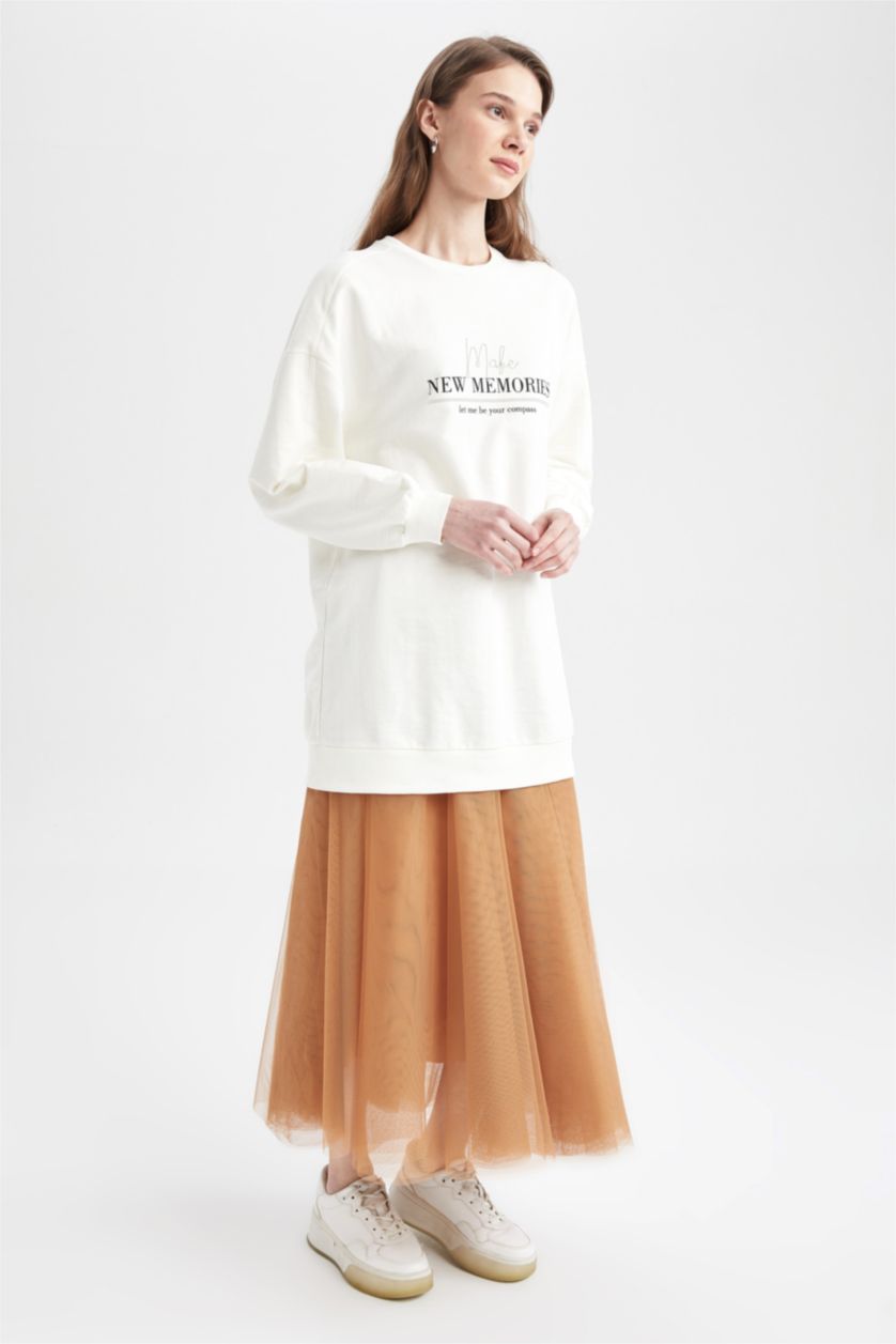 FEMME Beige Jupe En Tricot