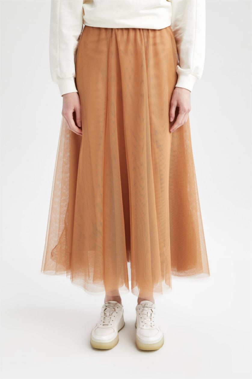 FEMME Beige Jupe En Tricot