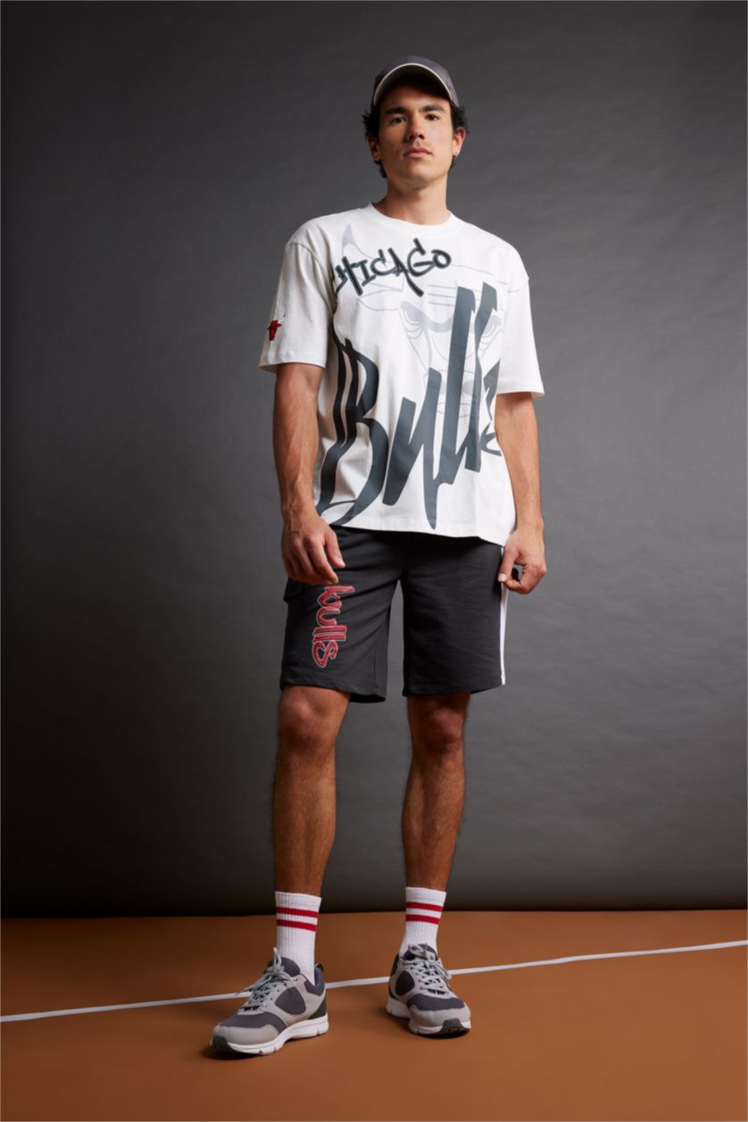 HOMME Anthracite Short Coupe Régulière NBA Chicago Bulls