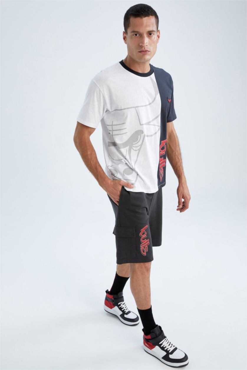HOMME Anthracite Short Coupe Régulière NBA Chicago Bulls