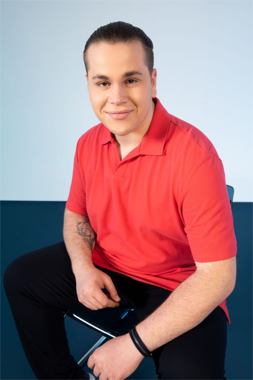 رجال أحمر فاتح تيشيرت بولو قصة عادية