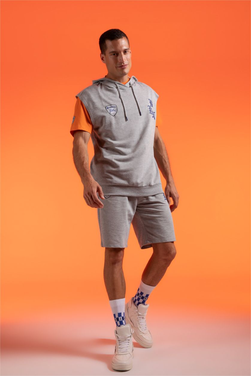 MAN Light Grey Melange Thin Sweatshirt Fabric