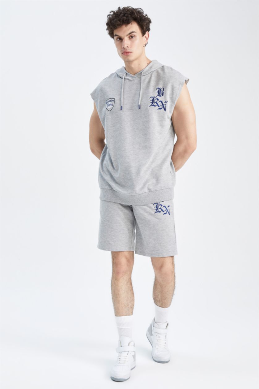 MAN Light Grey Melange Thin Sweatshirt Fabric