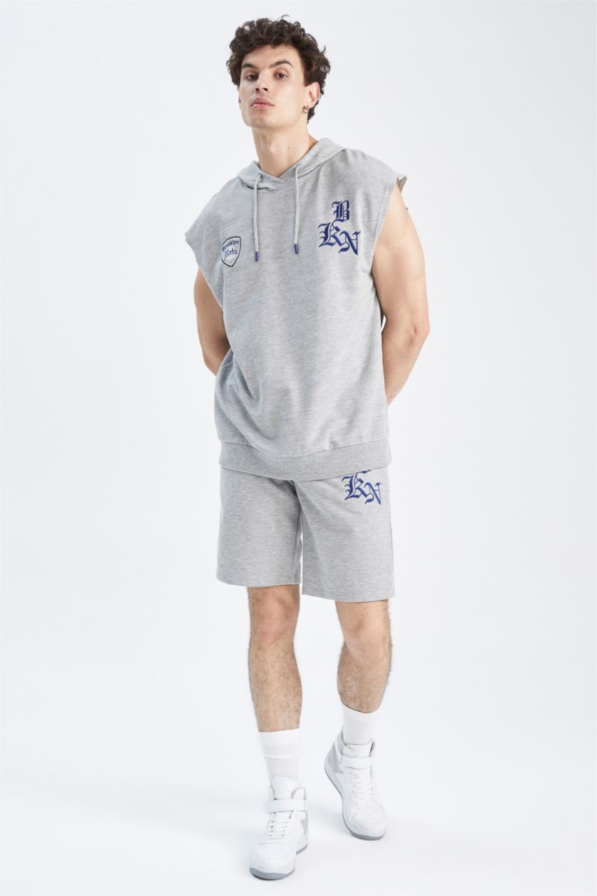 MAN Light Grey Melange Thin Sweatshirt Fabric
