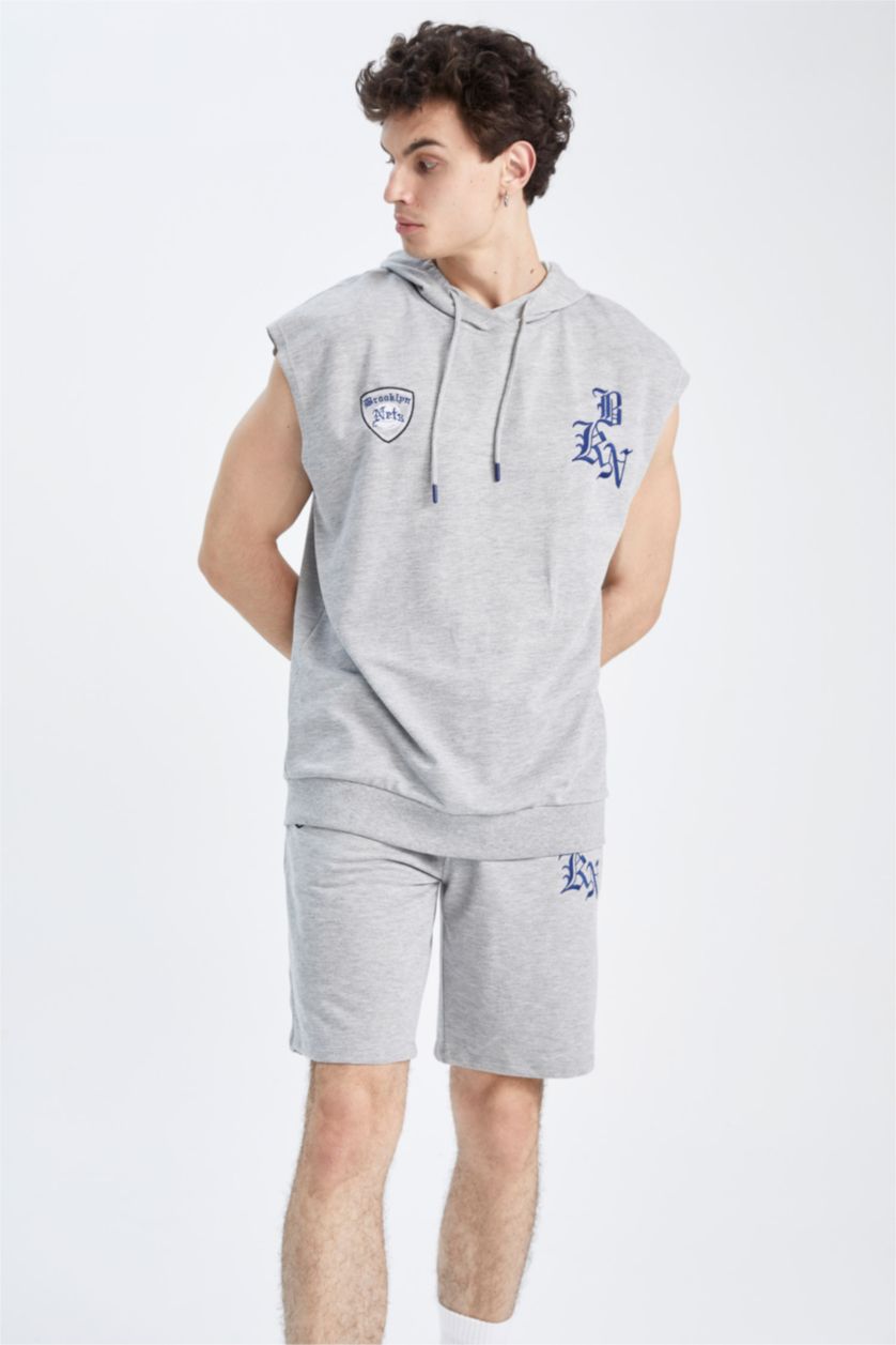 MAN Light Grey Melange Thin Sweatshirt Fabric