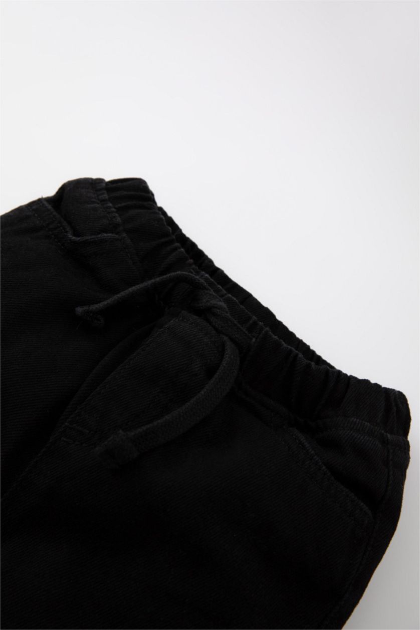 Малыши мальчики Антрацит Брюки стандартного кроя с эластичным поясом с карманом для малышей мальчиков