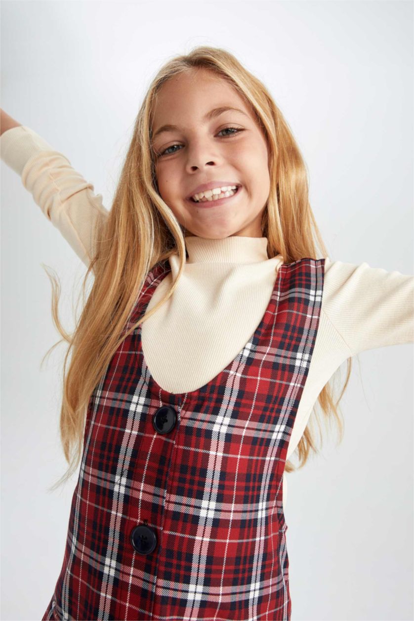 FILLES Rouge Ensemble Tissé Fille