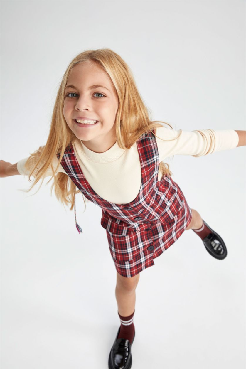 FILLES Rouge Ensemble Tissé Fille