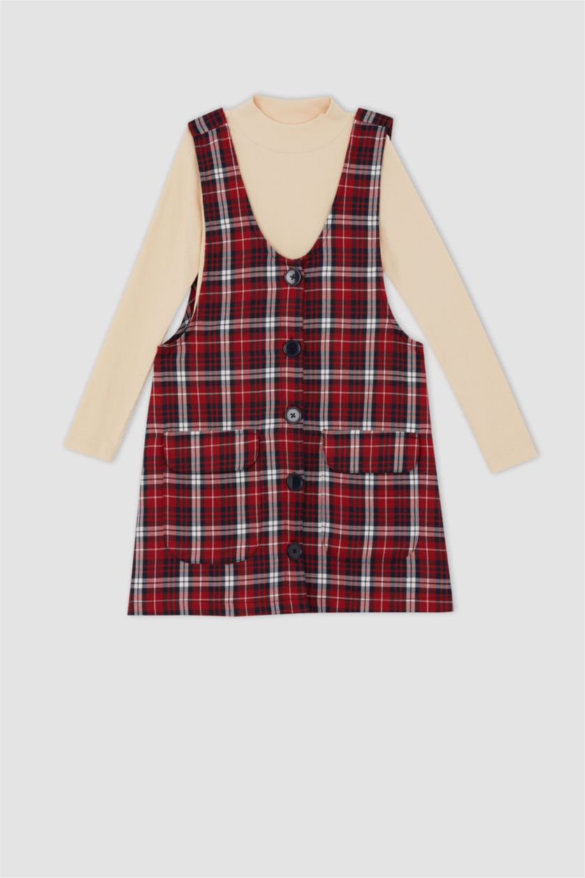 FILLES Rouge Ensemble Tissé Fille