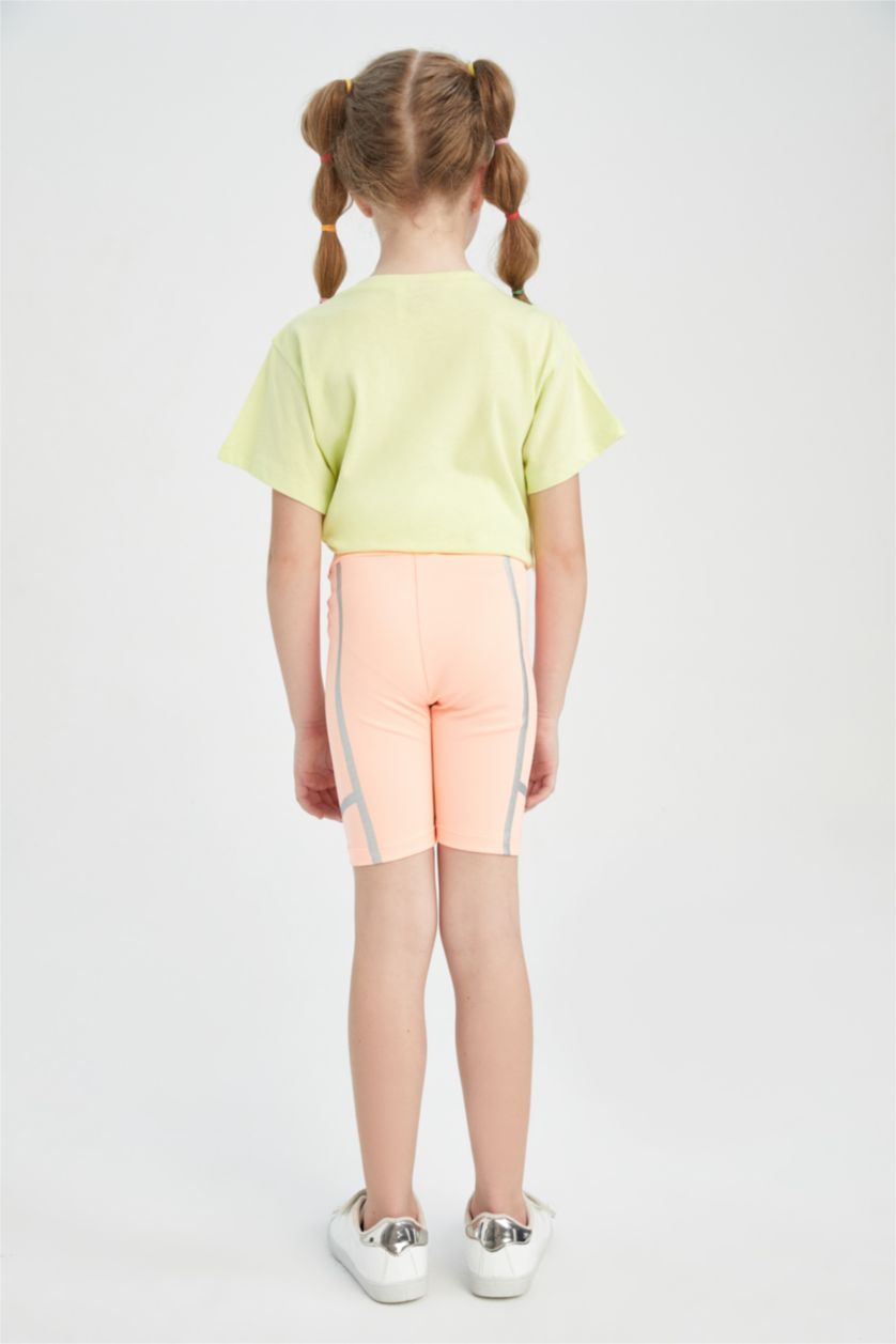 FILLES Orange Leggings Motard