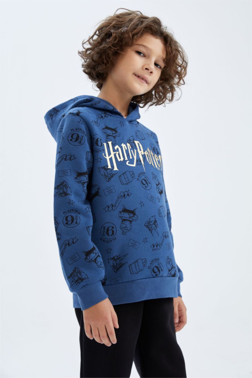 GARÇONS Indigo Sweat- Shirt Tissu Sweat Épais Coupe Régulière À capuche Harry Potter