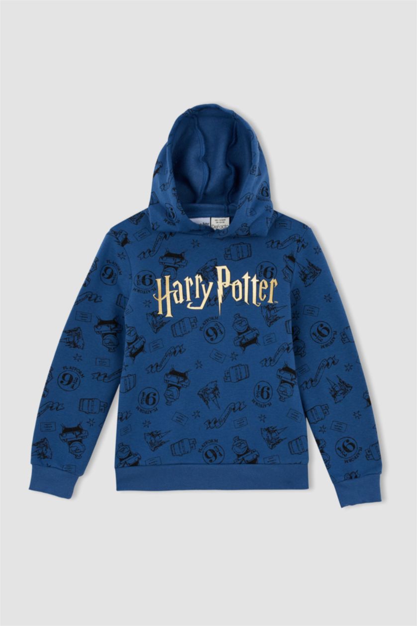 GARÇONS Indigo Sweat- Shirt Tissu Sweat Épais Coupe Régulière À capuche Harry Potter