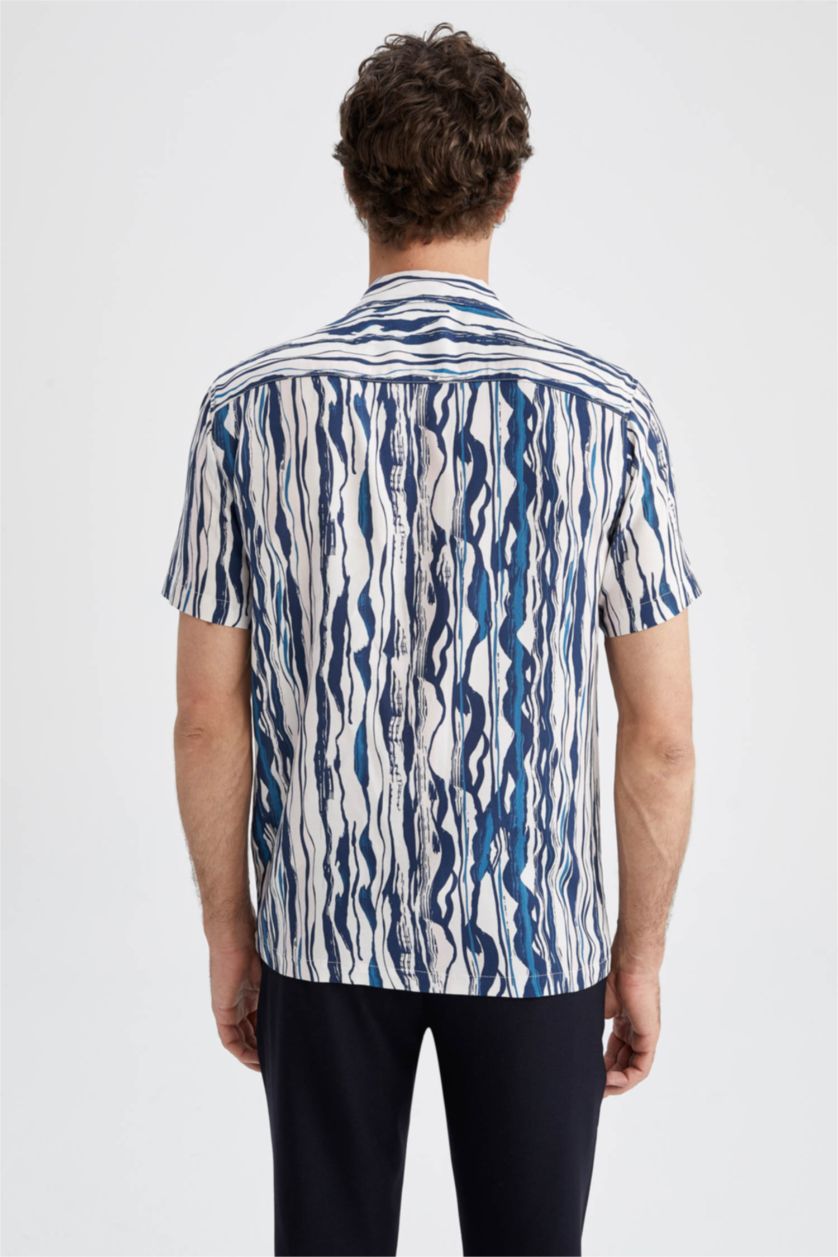 رجالي اوف وايت قميص بولو مطبوع مودرن فيت