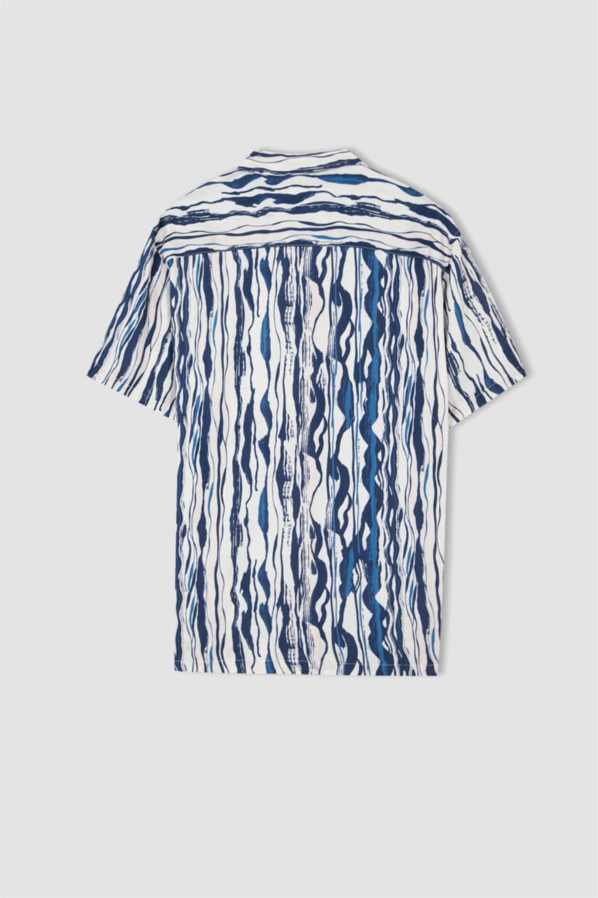 رجالي اوف وايت قميص بولو مطبوع مودرن فيت