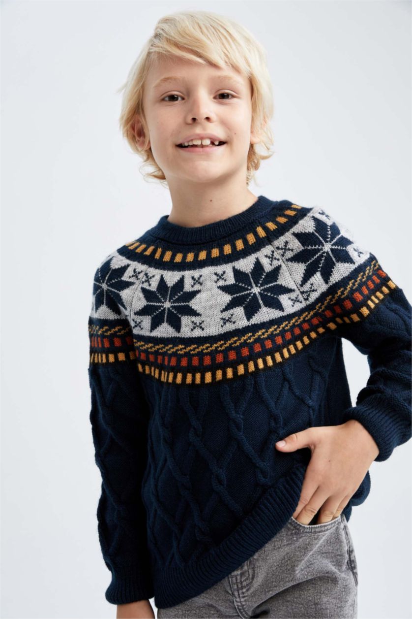 GARÇONS Marin Pull Col rond Garçon