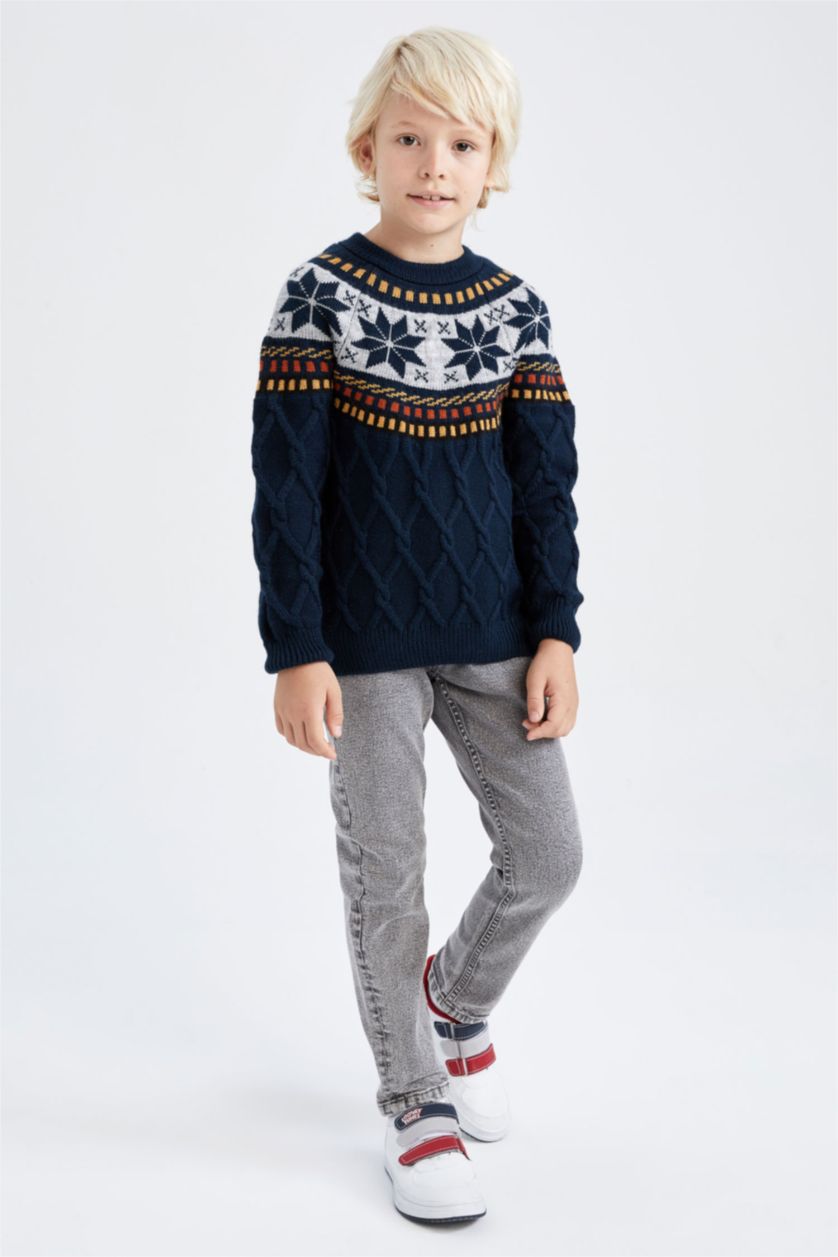 GARÇONS Marin Pull Col rond Garçon