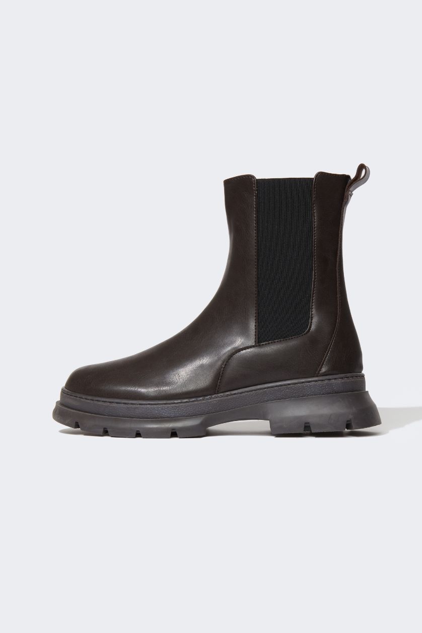 FEMME Marron Bottes Semelle Épaisse Femme