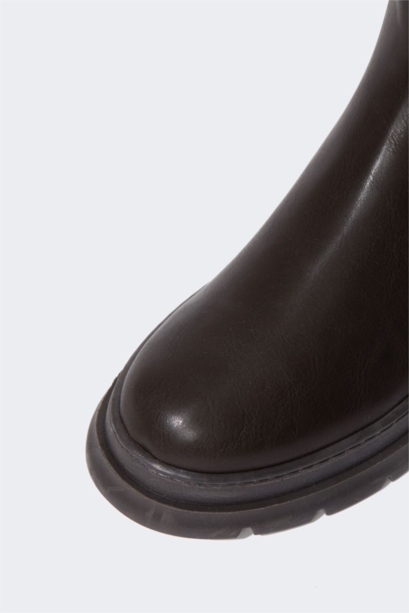 FEMME Marron Bottes Semelle Épaisse Femme