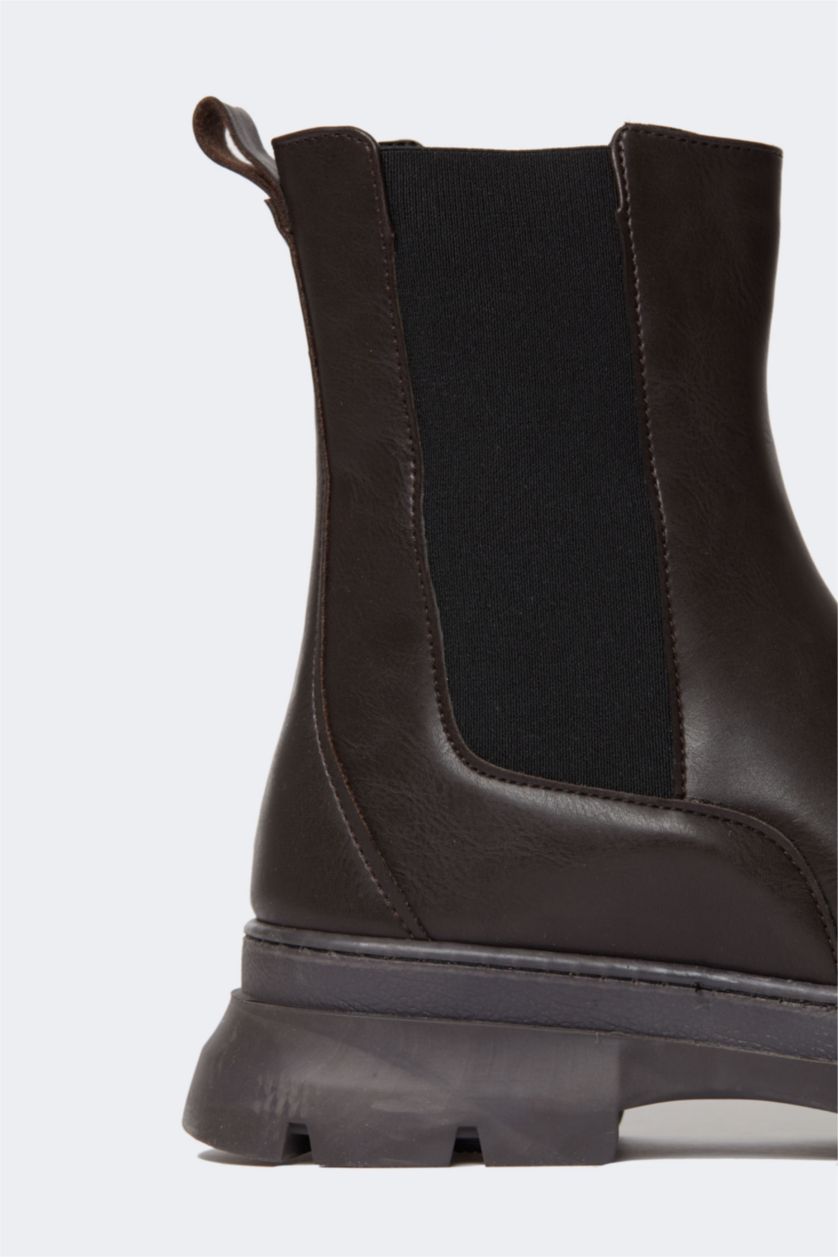 FEMME Marron Bottes Semelle Épaisse Femme