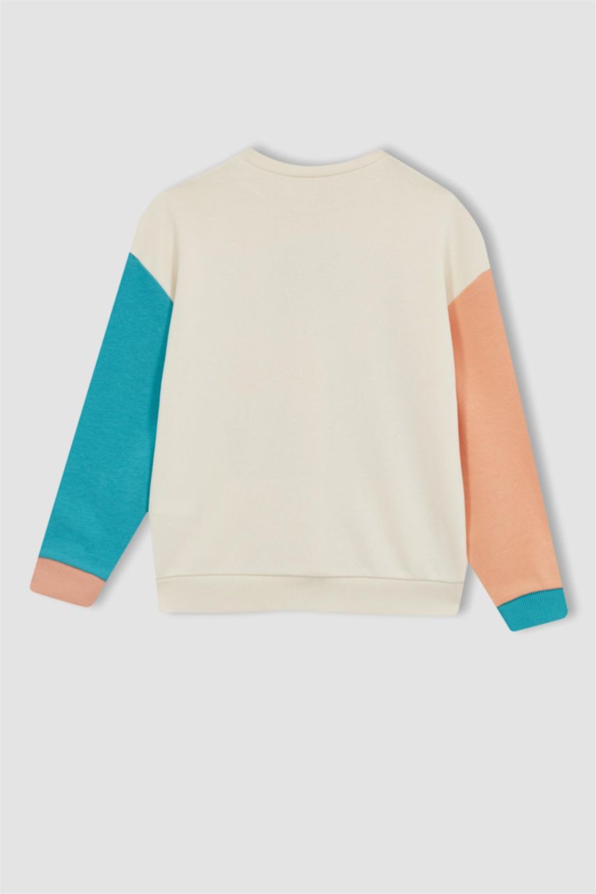 بناتي زهري فاتح طقم بناتي سويت شيرت وبنطلون سويت بانتس - قطعتين