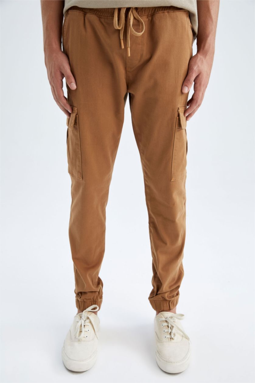MAN Camel Regular Cargo Jogger Trousers