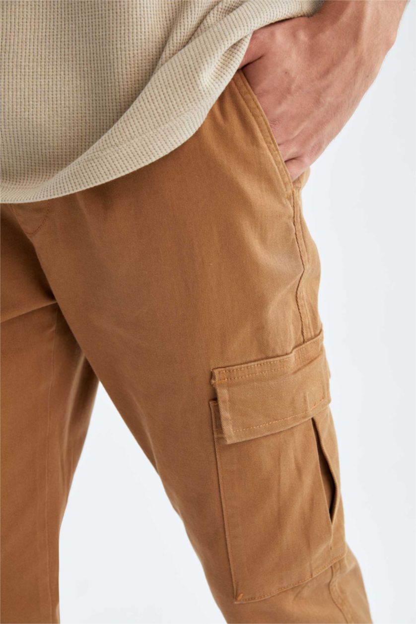 MAN Camel Regular Cargo Jogger Trousers