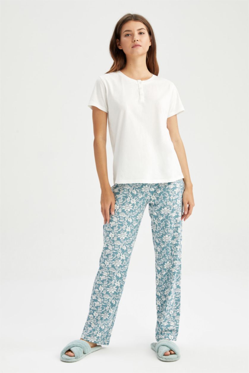 FEMME Vert Ensemble En Tricot Coton 2