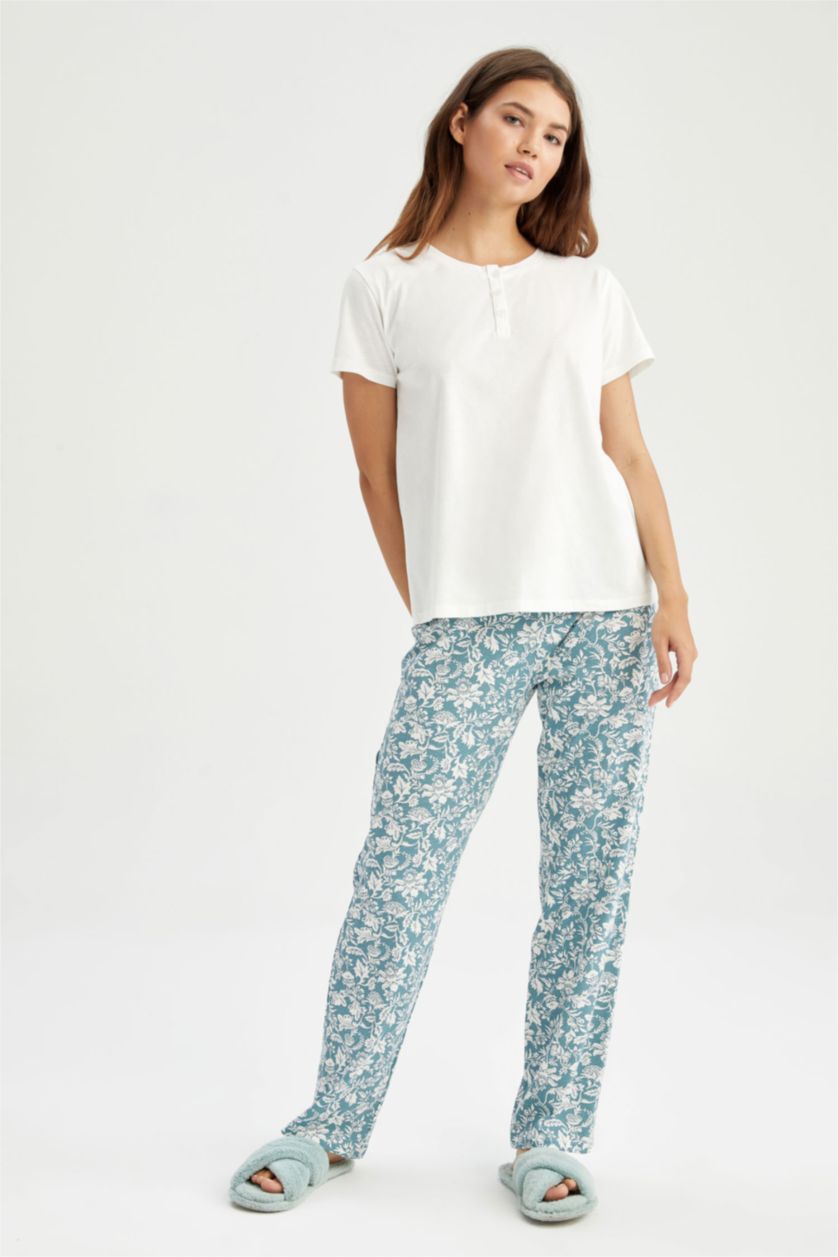 FEMME Vert Ensemble En Tricot Coton 2