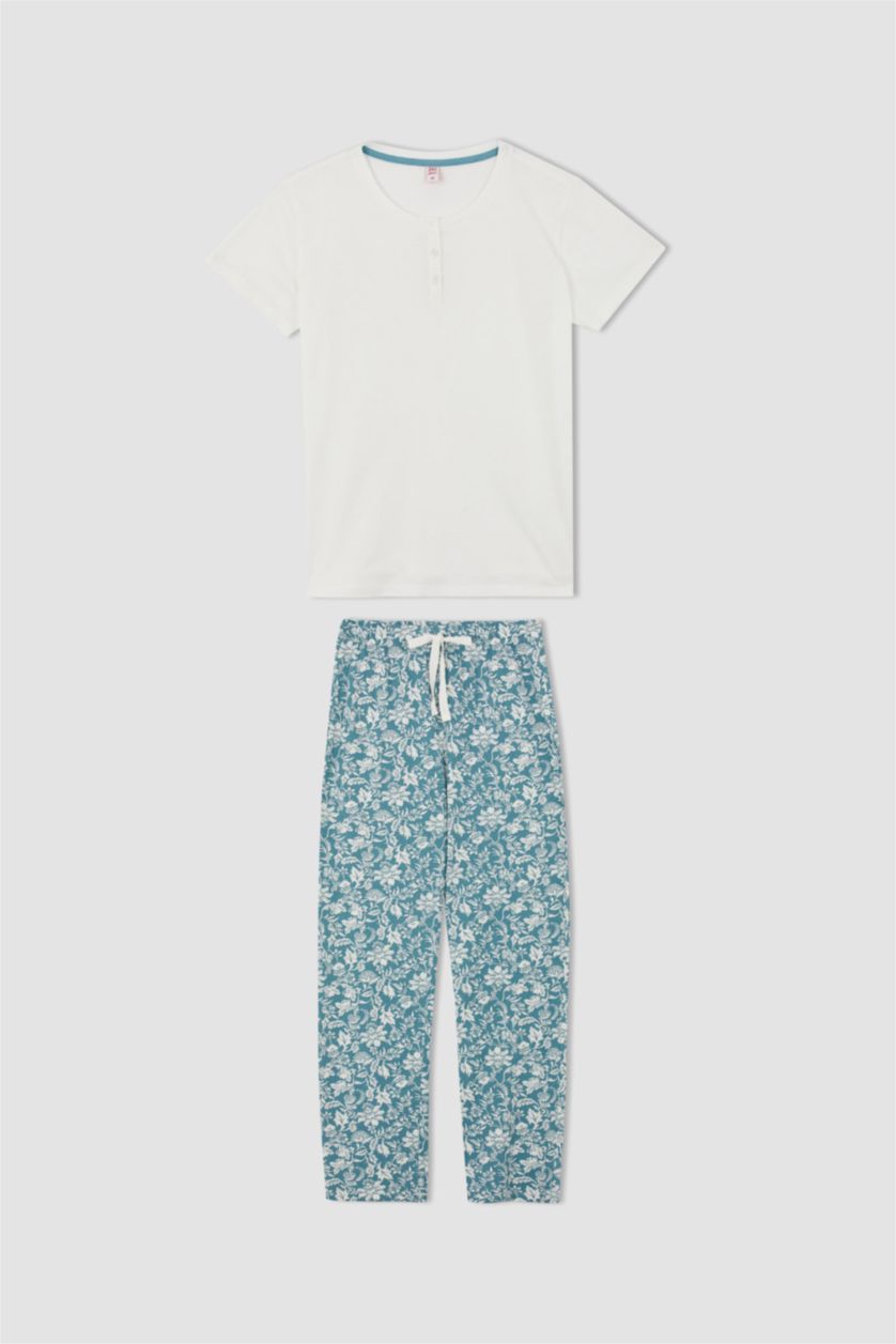 FEMME Vert Ensemble En Tricot Coton 2