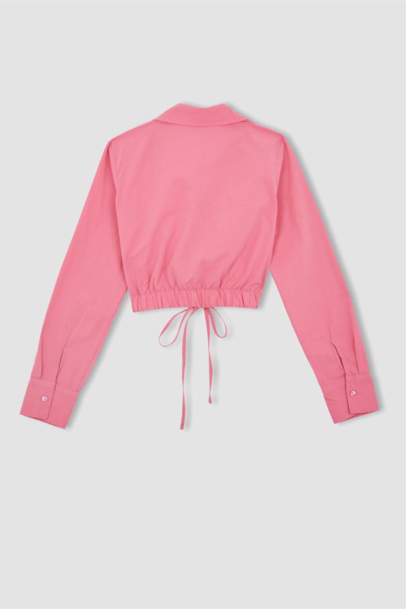 FEMME Rose Slim Fit Poplin Long Sleeve Shirt