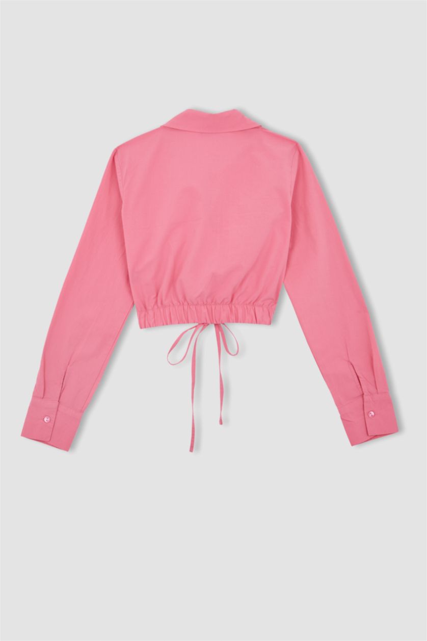 FEMME Rose Slim Fit Poplin Long Sleeve Shirt