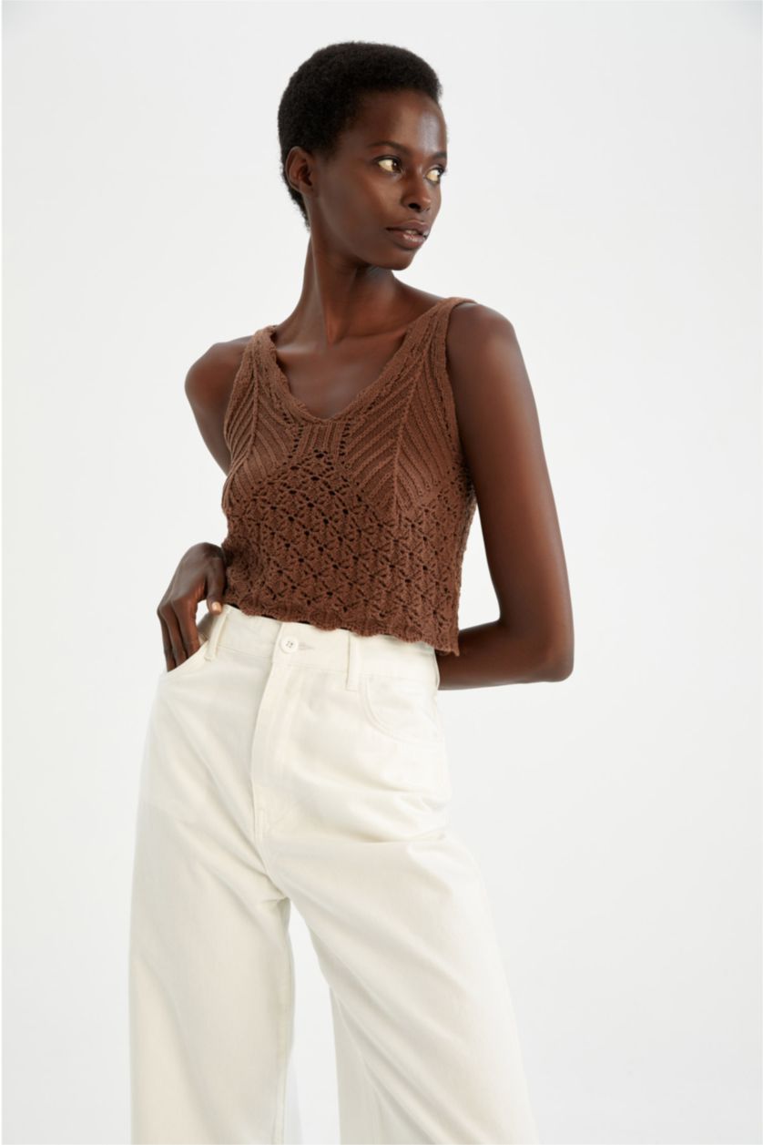 WOMAN Brown Regular Fit Lace Athlete