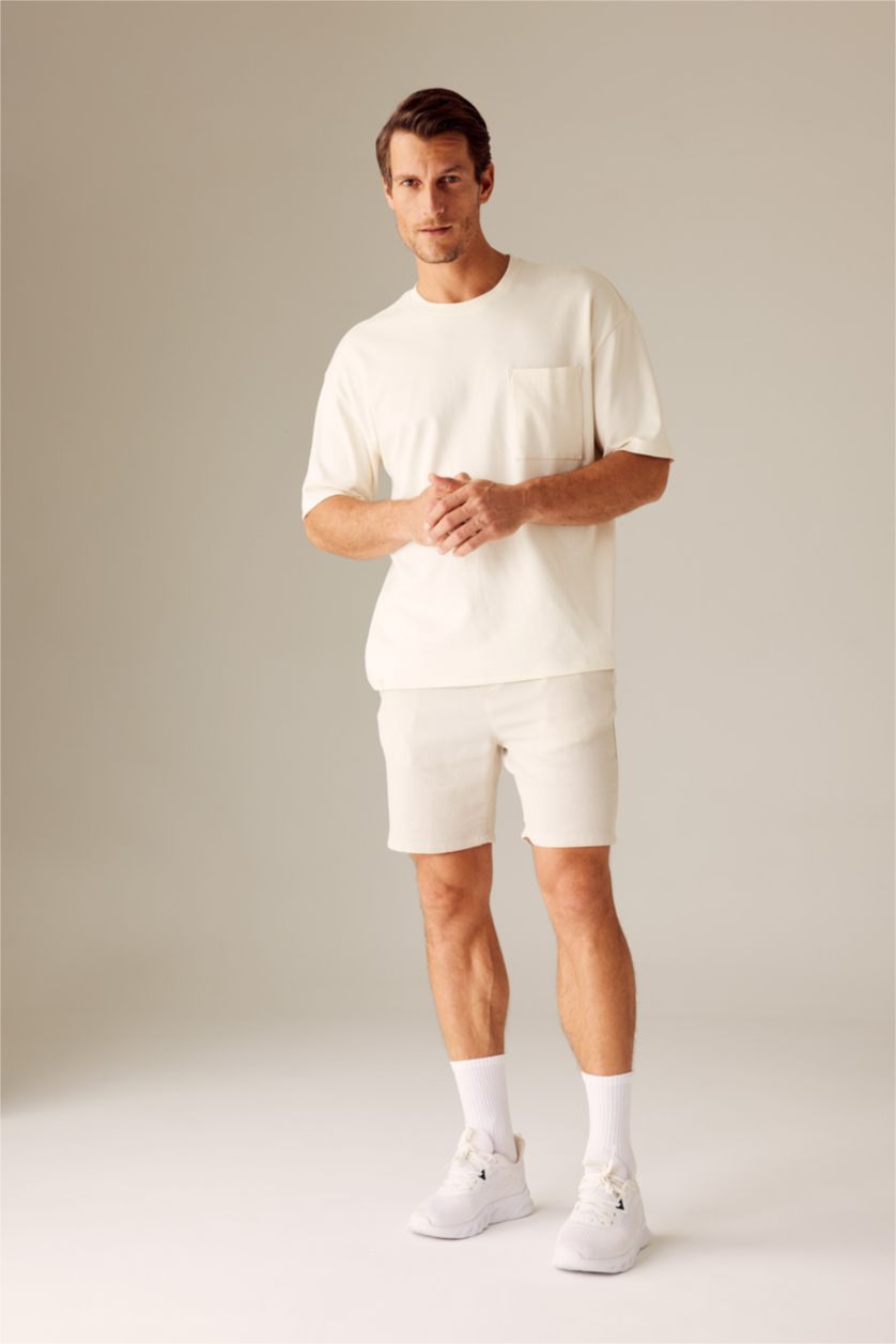 MAN Stone Relax Fit Lace-Up Shorts