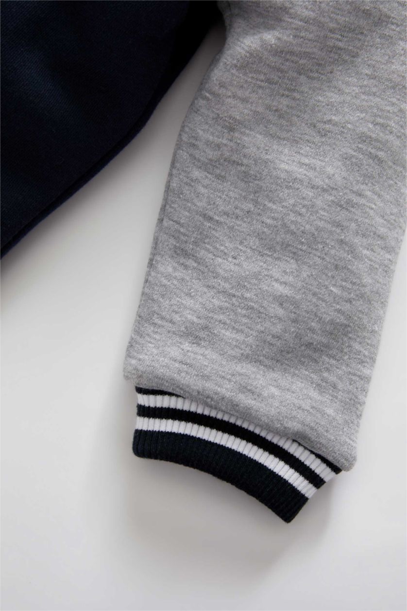 Малыши мальчики Синий Кардиган Бомбер из плотной ткани для малышей мальчиков