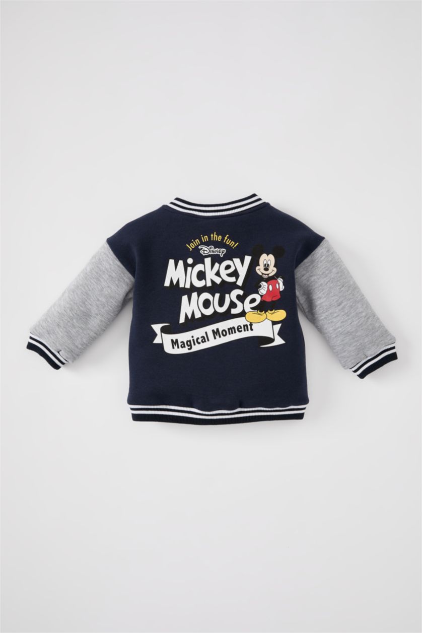 Малыши мальчики Синий Кардиган Бомбер из плотной ткани для малышей мальчиков